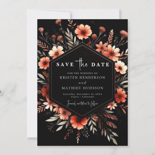 Botanische Hochzeit Save The Date (Vorderseite)