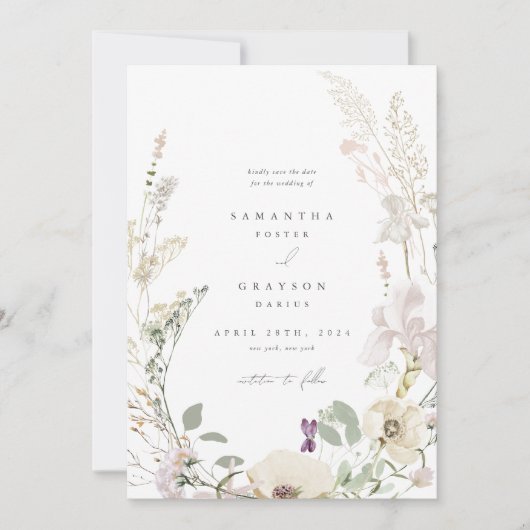 Botanische Hochzeit Speichern Sie die Datumskarte Save The Date (Vorderseite)