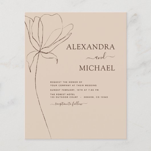 Botanische Hochzeit Terracotta (Vorderseite)