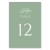 Botanische Hochzeit Tischnummer (Rückseite)