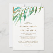 Botanische Hochzeit und geometrische Hochzeit von  Einladung (Vorderseite)