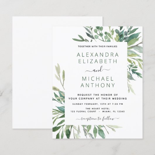 Botanische Hochzeit von Blättern (Vorne/Hinten)