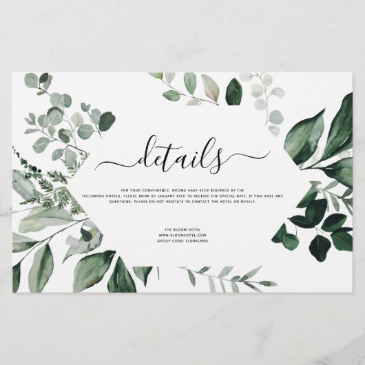 Botanische Hochzeit von Blättern (Vorderseite)