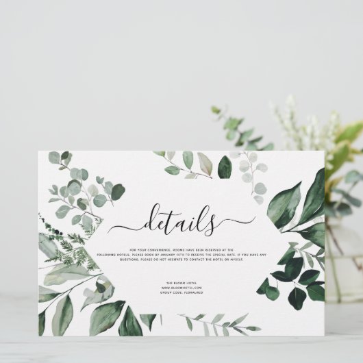 Botanische Hochzeit von Blättern (Stehend Vorderseite)