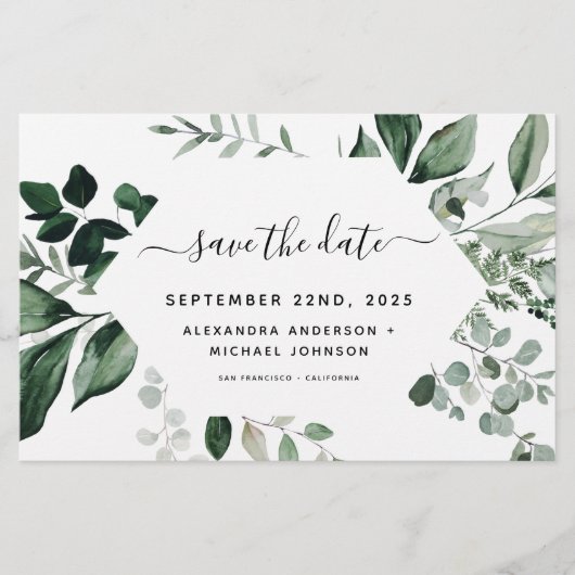 Botanische Hochzeit von Blättern (Vorderseite)