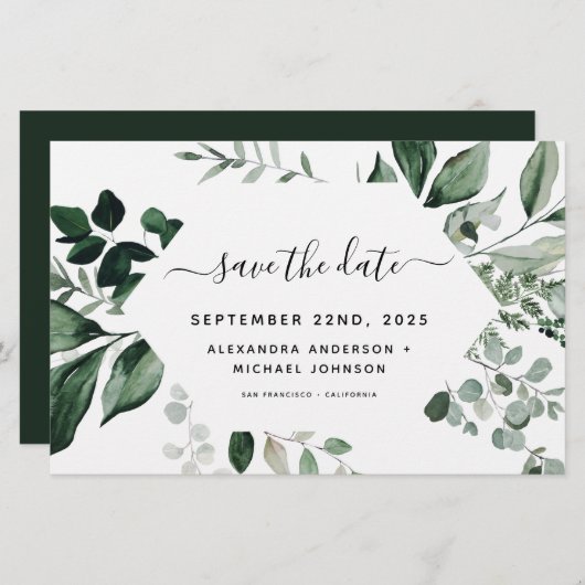 Botanische Hochzeit von Blättern (Vorne/Hinten)