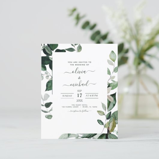 Botanische Hochzeit von Blättern (Stehend Vorderseite)