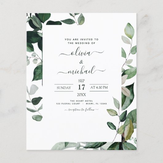 Botanische Hochzeit von Blättern (Vorderseite)