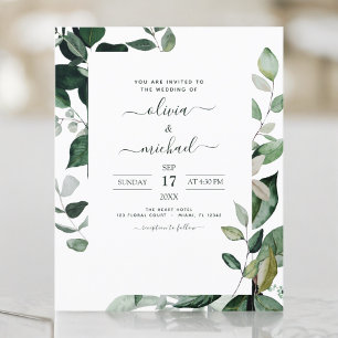 Botanische Hochzeit von Blättern Flyer