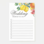 Botanische Hochzeit von Citrus Watercolor Post-it Klebezettel (Vorderseite)