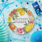 Botanische Hochzeit von Citrus Wreath Pappteller (Party)