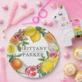 Botanische Hochzeit von Citrus Wreath Pappteller (Party)