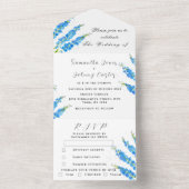 Botanische Hochzeit von Delphinium All In One Einladung (Innen Boden)