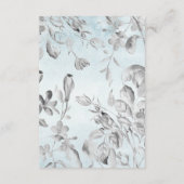 Botanische Hochzeit von Dusty Blue Begleitkarte (Rückseite)