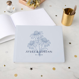 Botanische Hochzeit von Dusty Blue Coneflower Gästebuch