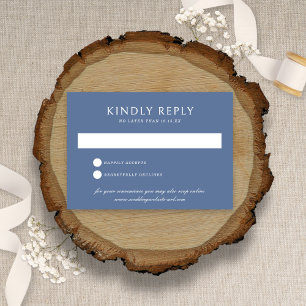 Botanische Hochzeit von Dusty Blue Coneflower RSVP Karte