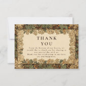 Botanische Hochzeit von Elegant Woodland Dankeskarte (Vorderseite)