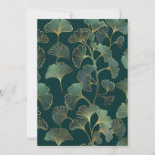 Botanische Hochzeit von Ginkgoblättern Einladung (Rückseite)