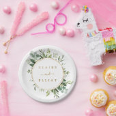 Botanische Hochzeit von Goldgrün Pappteller (Party)