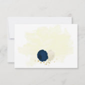 Botanische Hochzeit von Marinesoldaten und weißen Dankeskarte (Rückseite)