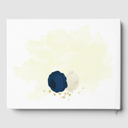 Botanische Hochzeit von Marinesoldaten und weißen  Gästebuch (Rückseite)