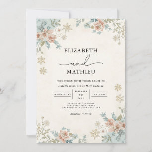 Botanische Hochzeit von Mute Floral Einladung