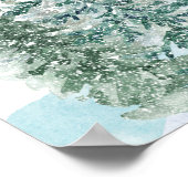 Botanische Hochzeit von Pine Trees Lantern Poster (Ecke)