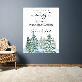 Botanische Hochzeit von Pine Trees Lantern Poster