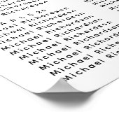 Botanische Hochzeit von Rustic Pumpkin 30 Tischsit Poster (Ecke)