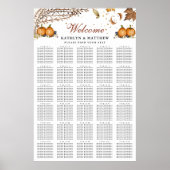Botanische Hochzeit von Rustic Pumpkin 30 Tischsit Poster (Vorne)