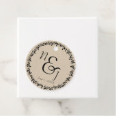 Botanische Hochzeit von schwarzem Leaf mit moderne Geschenkanhänger (Beispiel)