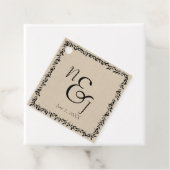 Botanische Hochzeit von schwarzem Leaf mit moderne Geschenkanhänger (Beispiel)