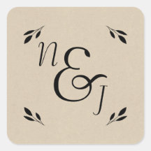 Botanische Hochzeit von schwarzem Leaf mit moderne