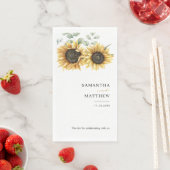 Botanische Hochzeit von Sonnenblumen Serviette (Beispiel)