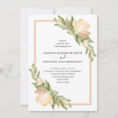 Botanische Hochzeit von Wasserfarben Einladung (Vorderseite)