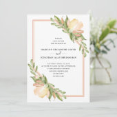 Botanische Hochzeit von Wasserfarben Einladung (Stehend Vorderseite)