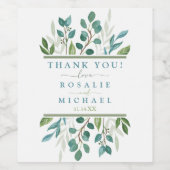 Botanische Hochzeit Weinetikett (Einzelnes Label)