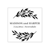 Botanische Hochzeiten und Datum Gummistempel (Prägung)