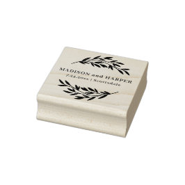 Botanische Hochzeiten und Datum Gummistempel