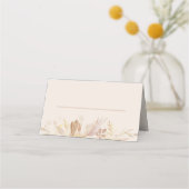 Botanische Hochzeitscreme Burnt Orange personalisi Platzkarte (Vorderseite)