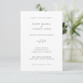 Botanische Hochzeitseinladung Einladung (Stehend Vorderseite)