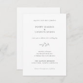 Botanische Hochzeitseinladung Einladung (Vorne/Hinten)