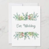 Botanische Hochzeitseinladung Einladung (Rückseite)