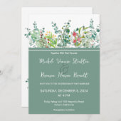 Botanische Hochzeitseinladung Einladung (Vorne/Hinten)