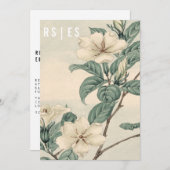 Botanische Hochzeitseinladung Einladung (Vorne/Hinten)