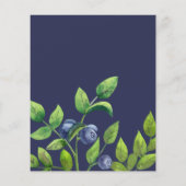 Botanische Hochzeitseinladung für Heidelbeeren (Rückseite)