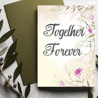 Botanische Hochzeitseinladung 'Für immer zusammen' Einladung