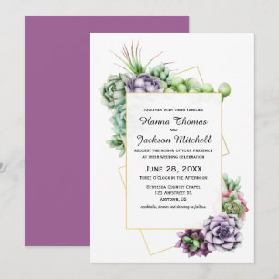Botanische Hochzeitseinladung in der Wüste Einladung