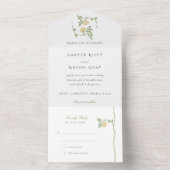 Botanische Hochzeitseinladung und UAWG All In One Einladung (Innen Boden)