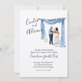 Botanische Hochzeitseinladung von Black Couple Spr Einladung (Vorderseite)